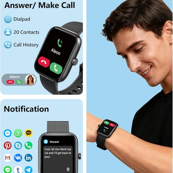 Smartwatch with two Bands NWT - Picture 3 of 8